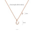 Solid 925 Sterling Silver Initial Crystal Personalised Alphabet Letter Necklace Rose Gold Filled